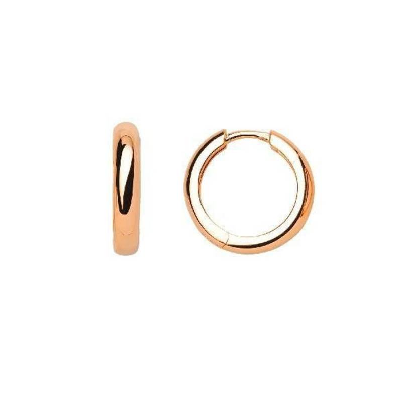 XENOX Paar Creolen XENOX Creolen Damen "Modern Classic Basic" Silber rosèvergoldet von XENOX