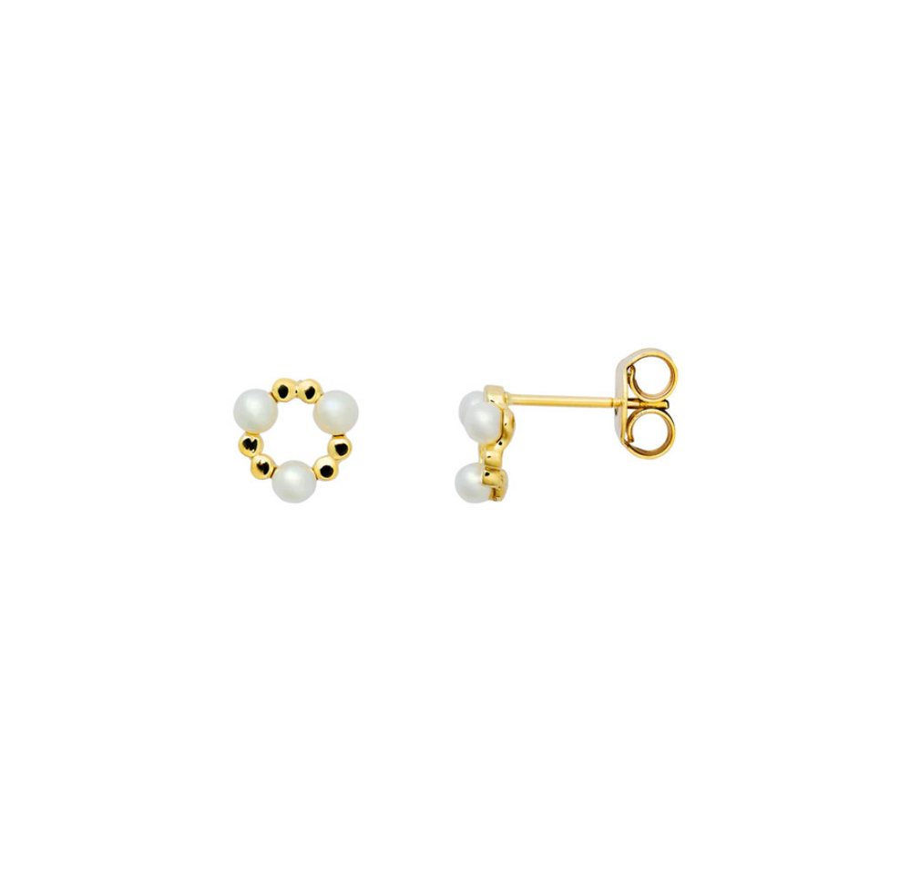 XENOX Paar Ohrstecker XG14K606, Süßwasserzuchteperlen-Besatz von XENOX