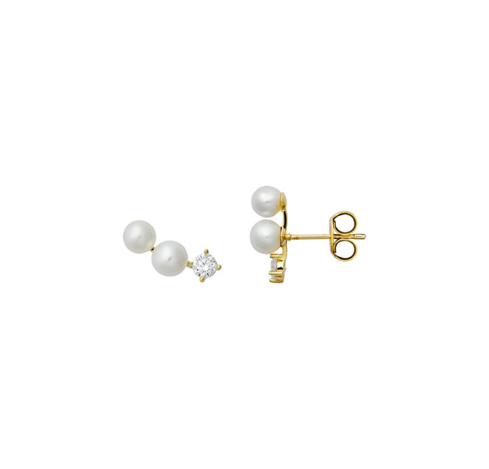 XENOX Paar Ohrstecker XG14K6068G, Ohrstecker mit Perlen & Zirkonia von XENOX