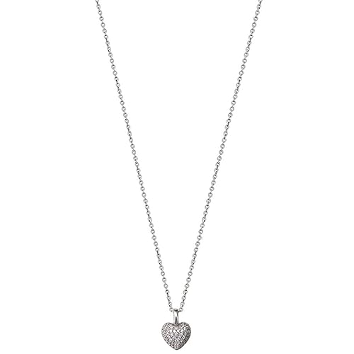 XENOX XS2773 Damen Collier Herz Love Story Sterling-Silber 925 Silber weiß Zirkonia 45 cm von Xenox