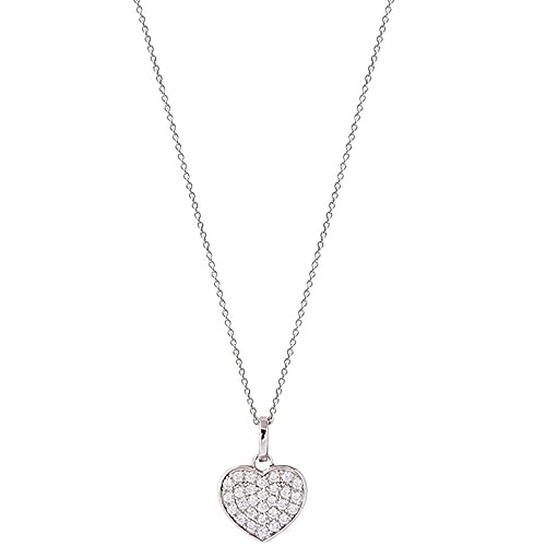 XENOX XS2791 Damen Collier Herz Love Story Sterling-Silber 925 Silber weiß Zirkonia 45 cm von XENOX