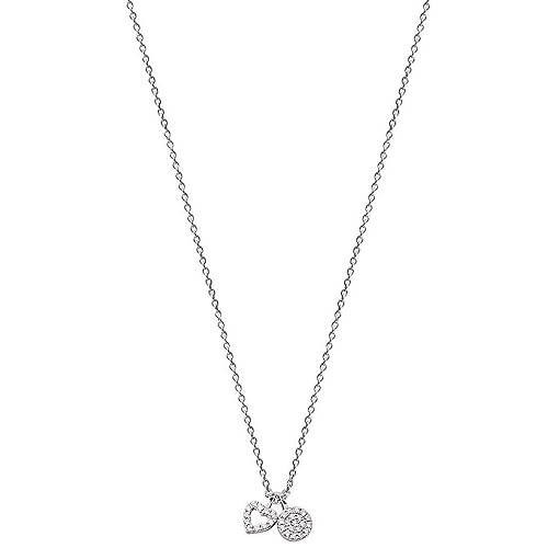 XENOX XS2922 Damen Collier Herz Happy Hour Sterling-Silber 925 Silber weiß Zirkonia 45 cm von Xenox