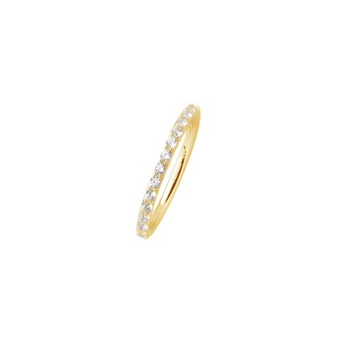 XENOX XS7389G/54 Damen Ring Silber 925 Gold weiß Zirkonia 17,2 mm Größe 54 von XENOX