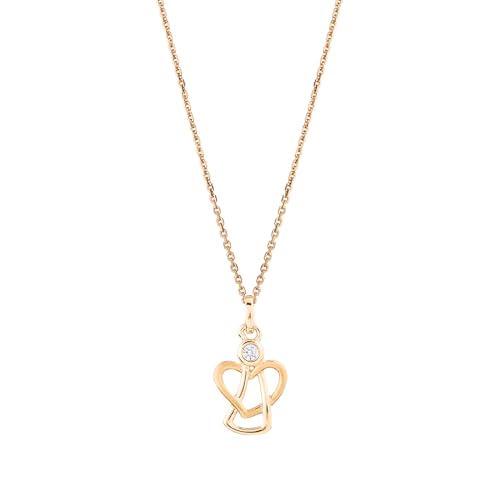 Xenox Damen 925 Sterling Silber Halskette mit Anhänger mit Zirkonia in goldfarben Power Tower - XS3472GK von XENOX