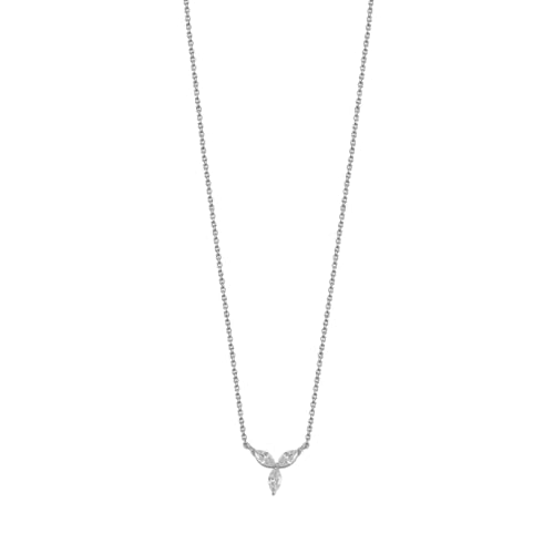 Xenox Damen 925 Sterling Silber Halskette mit Anhänger mit Zirkonia in silberfarben - FANCY CUT - XS6070 von XENOX
