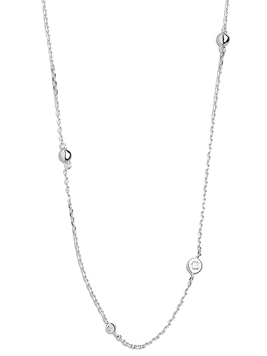 Xenox Damen 925 Sterling Silber Halskette mit Anhänger mit Zirkonia in silberfarben - STAR DUST - XS3829 von Xenox