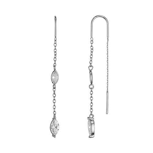 Xenox Damen 925 Sterling Silber Ohrhänger mit Zirkonia in silberfarben - ILLUSION - XS91202 von XENOX