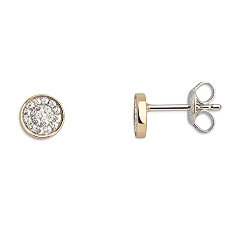 Xenox Damen 925 Sterling Silber Ohrstecker 18K vergoldet mit Zirkonia in goldfarben - EAR CANDIES - XS3739GN von Xenox