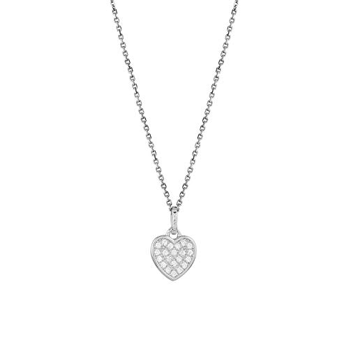 Xenox Damen Halskette + Herzanhänger Sterling Silber 925 mit Zirkonia - Love Story XS3419K von Xenox