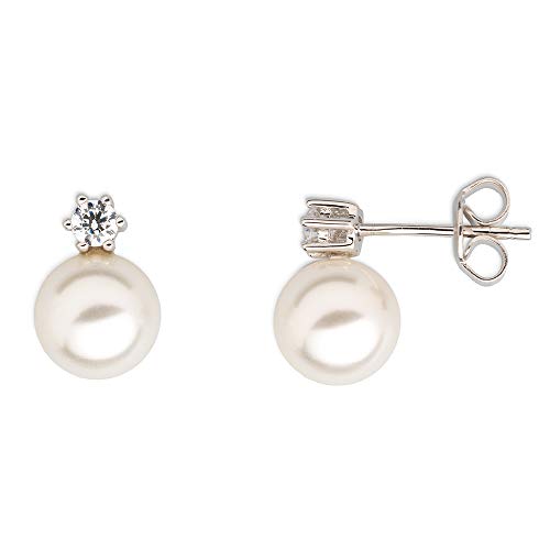 Xenox XS5261 Ohrringe Ohrstecker Pearl Dreams Silber Weiss Ø 8 mm von XENOX