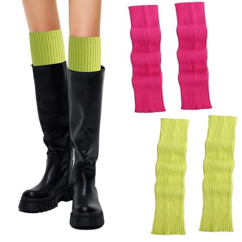 XEPST 2 Paare Stulpen Damen Winter Beinwärmer, Stulpen Mädchen Beinstulpen Damen Stricken Häkelarbeit Pulswärmer Leg Warmers Stiefel Boot Abdeckung für Kostüme Winterwärmer von XEPST