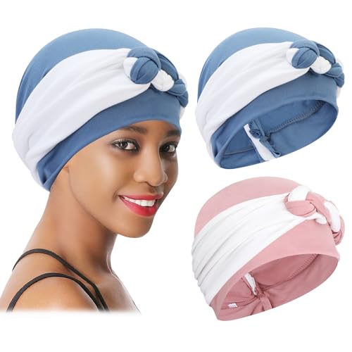XEPST 2 Stück Turban Damen Chemo Kopfbedeckung Damen Chemo Mütze Damen Turban Mütze Damen Schlafhaube für Frauen XEPST 2 Stück Turban Damen Chemo Kopfbedeckung Damen Chemo Mütze Damen Turban Mütze Damen Schlafhaube für Frauen von XEPST