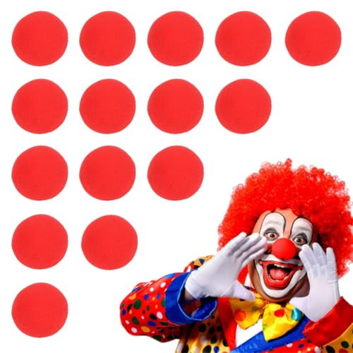 15 StückClownsnasen Aus Schaumstoff, Falsche Nasen In Rot, Clown-Nase, Schaumstoff Nase, Cosplay Nasen,Schaum Zirkus Nasen, Kostüm Clown Nase, Nase Schaumstoff Nase für Fasching Karneval oder andere von XEPWOLU