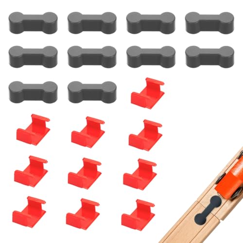 20 Stck Universal Verbinder Set Adapter Hundeknochen-Gleisverbinder Verbindungsstück kompatibel Set Holzschienen Gleisverbinder Holzbahnverbinder Verbindungsstück von XEPWOLU
