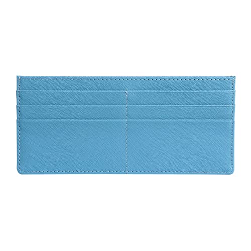 XEYOU Damen Slim RFID Blocking Kreditkartenetui Halter Brieftasche, Hell, blau, 6 Cards, Modern von XEYOU