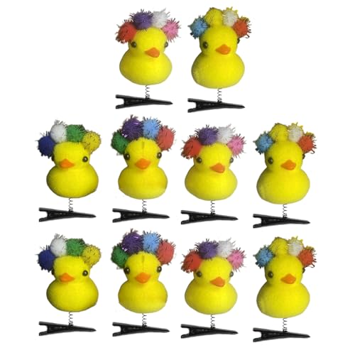 50 Stück stilvolle Kinder-Haar-Accessoires, lustige Cartoon-Enten-Haarnadeln, einzigartige Haarspangen, Kinder-Haarspangen für den täglichen Gebrauch, Kopfbedeckung von XEYYHAS