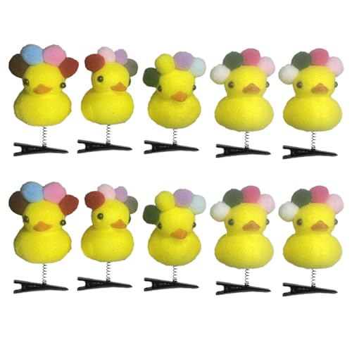 50 Stück stilvolle Kinder-Haar-Accessoires, lustige Cartoon-Enten-Haarnadeln, einzigartige Haarspangen, Kinder-Haarspangen für den täglichen Gebrauch, Kopfbedeckung von XEYYHAS