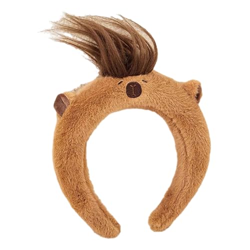 Modischer Haarreif, niedliches Capybara-Haar, Make-up, Stirnband, Haarspange, Haarschmuck, Haarbänder, Plüschmaterial, für jeden Anlass, ästhetischer Haarreif von XEYYHAS