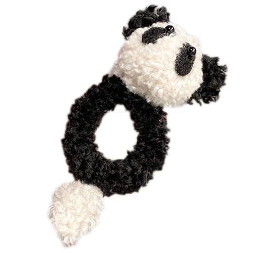 Schönes Stirnband, rutschfeste Haarspangen für Kinder, niedlicher weißer und schwarzer Panda-Haarnadeln und elastisches Haarseil, Haarbänder, keine Beschädigung, Haargummis für dickes Haar, Haargummis von XEYYHAS