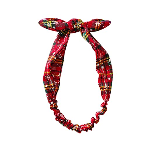 Weihnachts-Haarband, geknotet, Schneeflocken-Druck, breites Haarband, niedliches Haarband, elastische Haarbänder für Damen von XEYYHAS