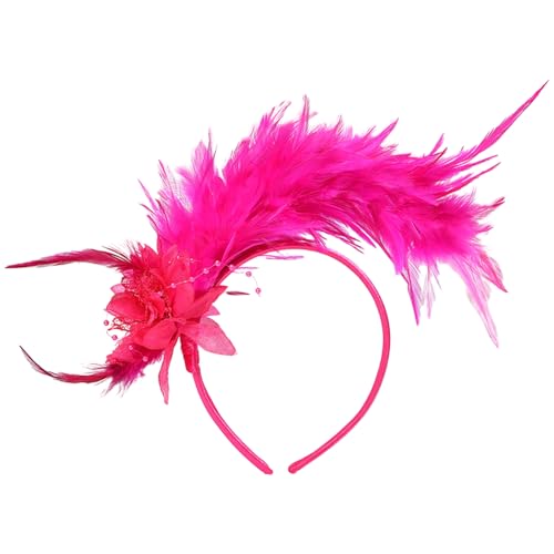 XEYYHAS Fascinator Feder Stirnband für TeaParty Rollenspiel Kostüm Zubehör 1920er Jahre Haarband Karneval Party Rollenspiel Kopfschmuck Party Stirnband von XEYYHAS