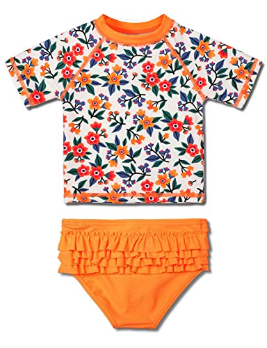 XFGIRLS Der Zweiteilige Badeanzug Mit Langen Ärmeln Niedlich Bedruckter UV-Schutz-Slip Ist Für Mädchen Von 6 Monaten Bis 6 Jahren Geeignet von XFGIRLS