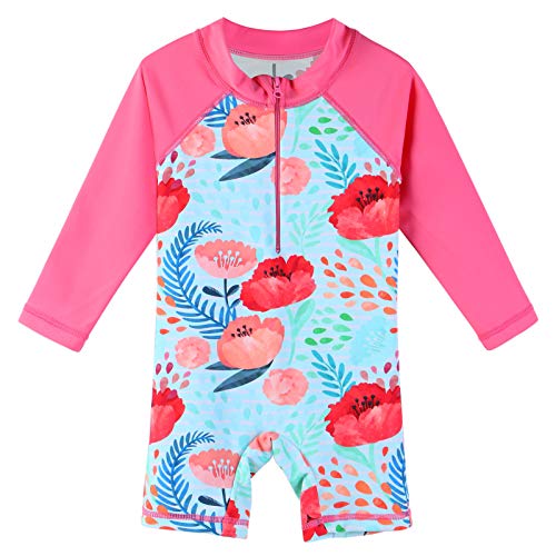 XFGIRLS Kinder Badeanzug Mädchen UPF50+ Badeanzug, Schnell Trocknend Niedliches Druckdesign, Badeanzug Mädchen 0 Monate Bis 6 Jahre Alt, Geeignet Für Pool/Strand von XFGIRLS