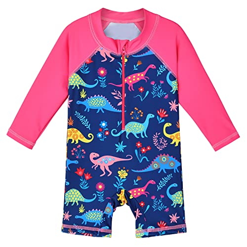 XFGIRLS Einteilige Boxershorts Anti-UV-Badeanzüge mit Langen und kurzen Ärmeln für Mädchen im Alter von 1 Monat bis 11 Jahren von XFGIRLS