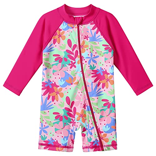 XFGIRLS Kinder Badeanzug Mädchen UPF50+ Badeanzug, Schnell Trocknend Niedliches Druckdesign, Badeanzug Mädchen 0 Monate Bis 6 Jahre Alt, Geeignet Für Pool/Strand von XFGIRLS