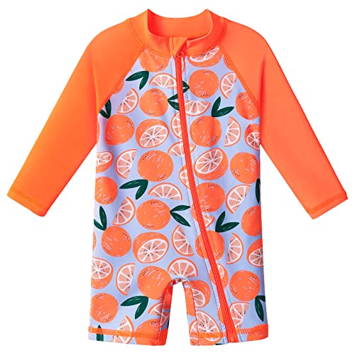 XFGIRLS Kinder Badeanzug Mädchen UPF50+ Badeanzug, Schnell Trocknend Niedliches Druckdesign, Badeanzug Mädchen 0 Monate Bis 6 Jahre Alt, Geeignet Für Pool/Strand von XFGIRLS