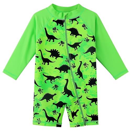 XFGIRLS Einteilige Boxershorts Anti-UV-Druck Niedlicher Druck Langärmeliger Badeanzug Jungen 1 Monat Bis 6 Jahre Alt von XFGIRLS