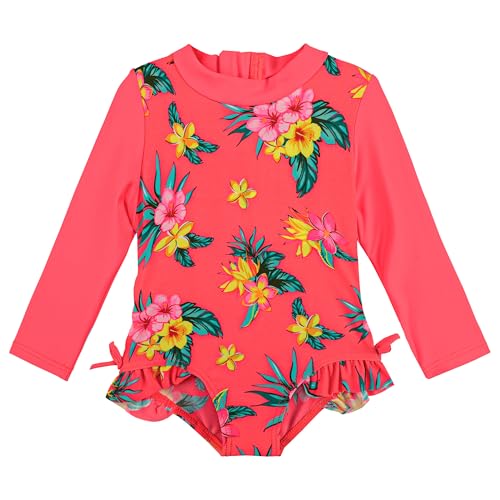 XFGIRLS Kinder Badeanzug Mädchen UPF50+ Badeanzug, Schnell Trocknend Niedliches Druckdesign, Badeanzug Mädchen 0 Monate Bis 6 Jahre Alt, Geeignet Für Pool/Strand von XFGIRLS