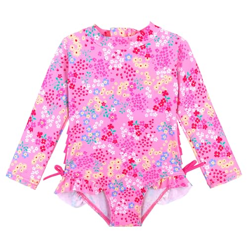 XFGIRLS Kinder Badeanzug Mädchen UPF50+ Badeanzug, Schnell Trocknend Niedliches Druckdesign, Badeanzug Mädchen 0 Monate Bis 6 Jahre Alt, Geeignet Für Pool/Strand von XFGIRLS