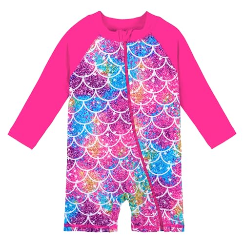 XFGIRLS Kinder Badeanzug Mädchen UPF50+ Badeanzug, Schnell Trocknend Niedliches Druckdesign, Badeanzug Mädchen 0 Monate Bis 6 Jahre Alt, Geeignet Für Pool/Strand von XFGIRLS