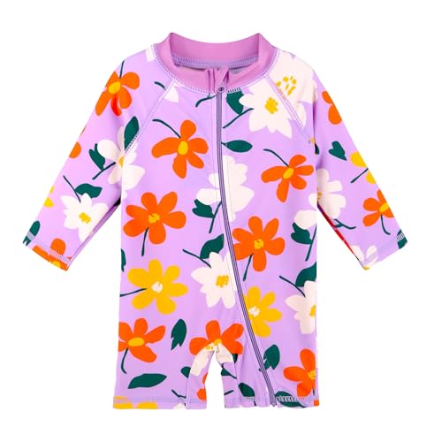 XFGIRLS Kinder Badeanzug Mädchen UPF50+ Badeanzug, Schnell Trocknend Niedliches Druckdesign, Badeanzug Mädchen 0 Monate Bis 6 Jahre Alt, Geeignet Für Pool/Strand von XFGIRLS