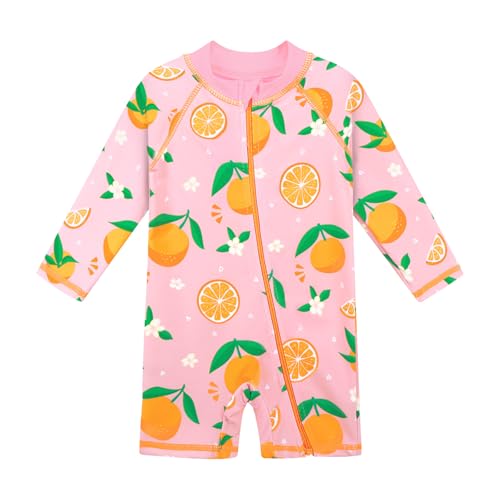 XFGIRLS Kinder Badeanzug Mädchen UPF50+ Badeanzug, Schnell Trocknend Niedliches Druckdesign, Badeanzug Mädchen 0 Monate Bis 6 Jahre Alt, Geeignet Für Pool/Strand von XFGIRLS