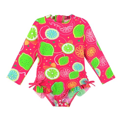 XFGIRLS Kinder Badeanzug Mädchen UPF50+ Badeanzug, Schnell Trocknend Niedliches Druckdesign, Badeanzug Mädchen 0 Monate Bis 6 Jahre Alt, Geeignet Für Pool/Strand von XFGIRLS