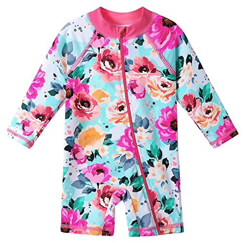 XFGIRLS Kinder Badeanzug Mädchen UPF50+ Badeanzug, Schnell Trocknend Niedliches Druckdesign, Badeanzug Mädchen 0 Monate Bis 6 Jahre Alt, Geeignet Für Pool/Strand von XFGIRLS