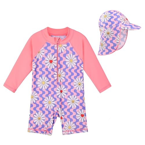 XFGIRLS Kinder Badeanzug Mädchen UPF50+ Badeanzug, Schnell Trocknend Niedliches Druckdesign, Badeanzug Mädchen 0 Monate Bis 6 Jahre Alt, Geeignet Für Pool/Strand von XFGIRLS