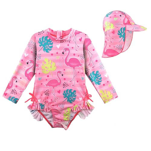 XFGIRLS Kinder Badeanzug Mädchen UPF50+ Badeanzug, Schnell Trocknend Niedliches Druckdesign, Badeanzug Mädchen 0 Monate Bis 6 Jahre Alt, Geeignet Für Pool/Strand von XFGIRLS