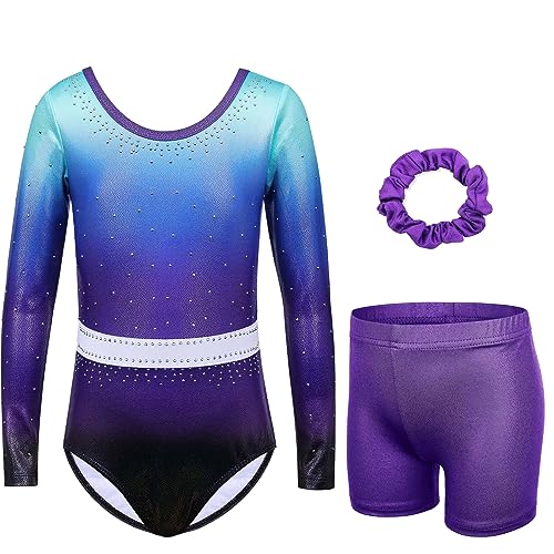 XFGIRLS Mädchen Süßer Druck Lange Ärmel Eng Tanz Kostüm Gymnastik Kostüm Ballett Kostüm 5-14 Jahre Alte Mädchen von XFGIRLS