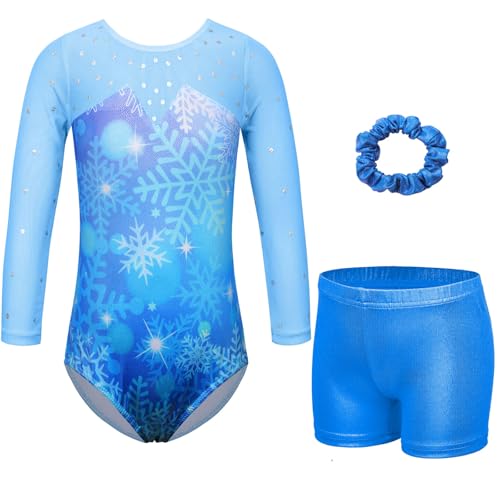 XFGIRLS Mädchen Süßer Druck Lange Ärmel Eng Tanz Kostüm Gymnastik Ballett 5-14 Jahre Alte Mädchen von XFGIRLS