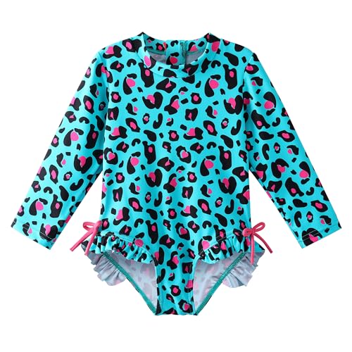 XFGIRLS UV-beständiger Badeanzug mit Langen Ärmeln für Mädchen von 0 Monaten bis 4 Jahren von XFGIRLS