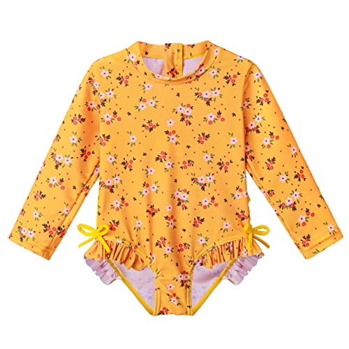 XFGIRLS Kinder Badeanzug Mädchen UPF50+ Badeanzug, Schnell Trocknend Niedliches Druckdesign, Badeanzug Mädchen 0 Monate Bis 6 Jahre Alt, Geeignet Für Pool/Strand von XFGIRLS