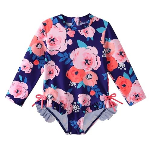 XFGIRLS UV-beständiger Badeanzug mit Langen Ärmeln für Mädchen von 6 Monaten bis 6 Jahren von XFGIRLS