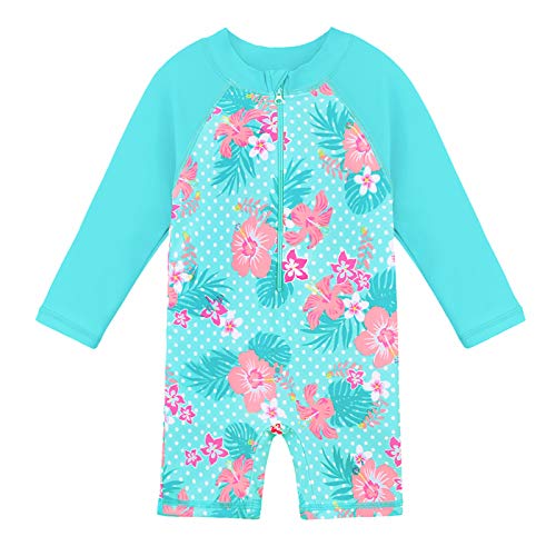 XFGIRLS Kinder Badeanzug Mädchen UPF50+ Badeanzug, Schnell Trocknend Niedliches Druckdesign, Badeanzug Mädchen 0 Monate Bis 6 Jahre Alt, Geeignet Für Pool/Strand von XFGIRLS