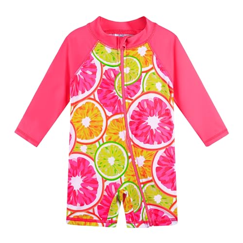 XFGIRLS UV-beständiger Langärmeliger Niedlich Bedruckter Badeanzug Für Mädchen Im Alter Von 0 Monaten Bis 6 Jahren von XFGIRLS
