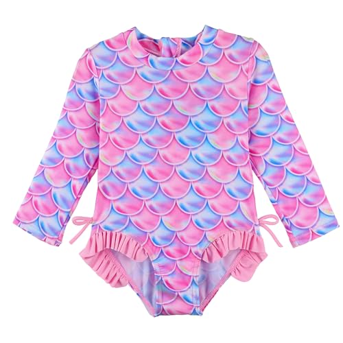 XFGIRLS Kinder Badeanzug Mädchen UPF50+ Badeanzug, Schnell Trocknend Niedliches Druckdesign, Badeanzug Mädchen 0 Monate Bis 6 Jahre Alt, Geeignet Für Pool/Strand von XFGIRLS