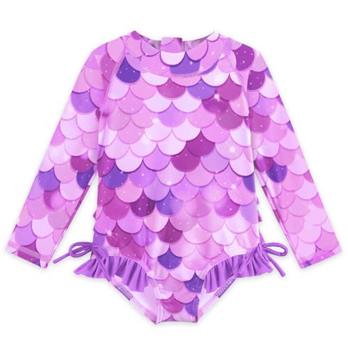 XFGIRLS Kinder Badeanzug Mädchen UPF50+ Badeanzug, Schnell Trocknend Niedliches Druckdesign, Badeanzug Mädchen 0 Monate Bis 6 Jahre Alt, Geeignet Für Pool/Strand von XFGIRLS