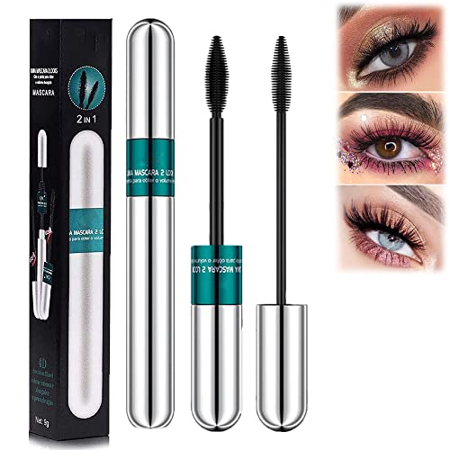 Lash Cosmetics Mascara 4d Silk Fiber Lash Mascara Mascaras 5x Longer Waterproof Long Lasting 2 In 1 Thrive Mascaras for Natural Lengthening and Thickening Effect (1pcs) von XFHRJYR